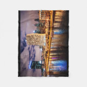 Philadelphia Skyline Fleece Deken (Voorkant)