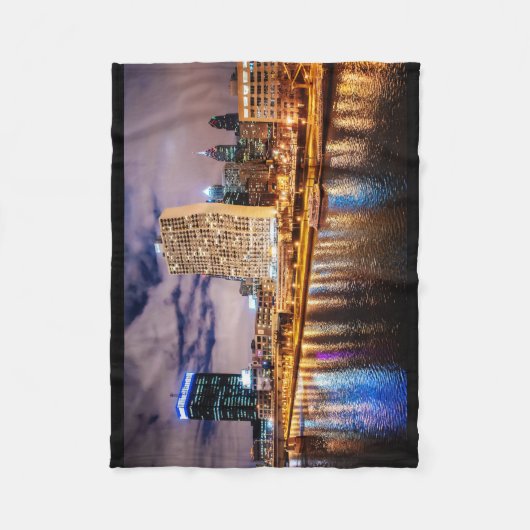 Philadelphia Skyline Fleece Deken (Voorkant)