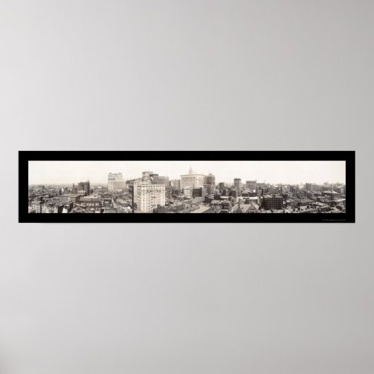 Philadelphia Skyline Foto 1913 Poster (Voorkant)