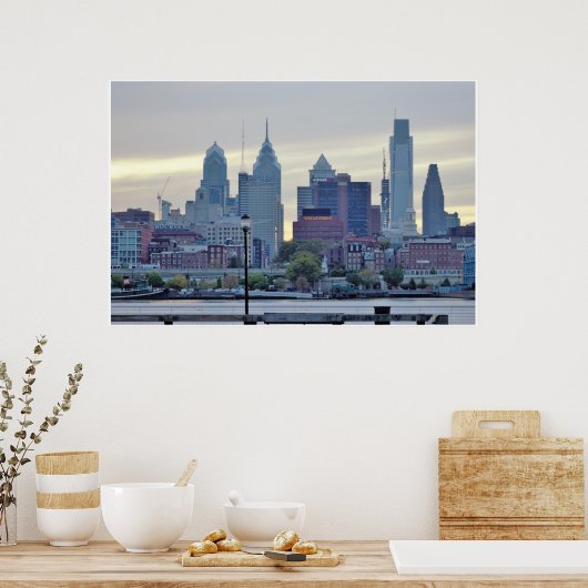 Philadelphia Skyline Foto Poster (Keuken)