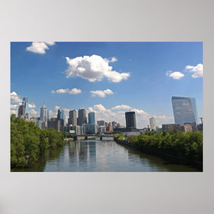 Philadelphia Skyline, foto van: Joe Dantone Poster