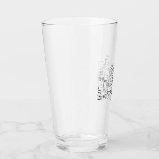 Philadelphia Skyline Glass Tumbler (Rechts)
