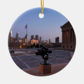 Philadelphia Skyline in Dusk Keramisch Ornament (Voorkant)
