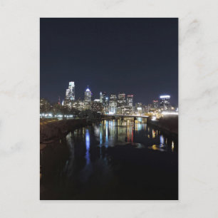 Philadelphia Skyline in Night Briefkaart
