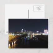 Philadelphia Skyline in Night Briefkaart (Voorkant / Achterkant)