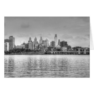 Philadelphia skyline in zwart-wit