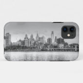 Philadelphia skyline in zwart-wit Case-Mate iPhone case (Achterkant (horizontaal))