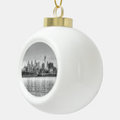 Philadelphia skyline in zwart-wit keramische bal ornament (Rechts)