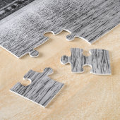 Philadelphia skyline in zwart-wit legpuzzel (Zijkant)