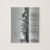 Philadelphia skyline in zwart-wit legpuzzel (Verticaal)