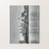 Philadelphia skyline in zwart-wit legpuzzel (Verticaal)