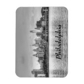 Philadelphia skyline in zwart-wit magneet (Verticaal)