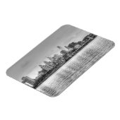 Philadelphia skyline in zwart-wit magneet (Linkerzijde)
