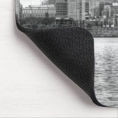 Philadelphia skyline in zwart-wit muismat (Hoek)