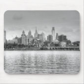 Philadelphia skyline in zwart-wit muismat (Voorkant)