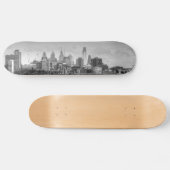 Philadelphia skyline in zwart-wit persoonlijk skateboard (Horizontaal)
