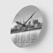 Philadelphia skyline in zwart-wit ronde klok (Hoek)