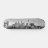 Philadelphia skyline in zwart-wit skateboard (Horizontaal)