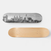 Philadelphia skyline in zwart-wit skateboard (Horizontaal)