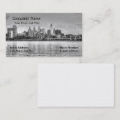 Philadelphia skyline in zwart-wit visitekaartje (Voorkant / Achterkant)