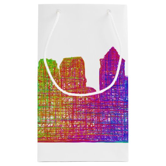 Philadelphia skyline klein cadeauzakje (Achterkant)