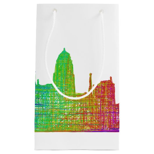Philadelphia skyline klein cadeauzakje (Voorkant)