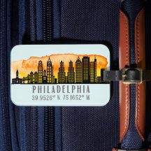 Philadelphia Skyline Map Coordinates