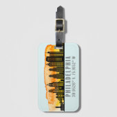 Philadelphia Skyline Map Coordinates Bagagelabel (Voorkant (verticaal))