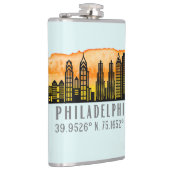 Philadelphia Skyline Map Coordinates  Heupfles (Rechts)