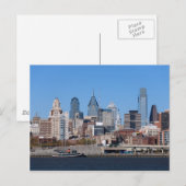 Philadelphia Skyline, Middium Uitzicht Briefkaart (Voorkant / Achterkant)
