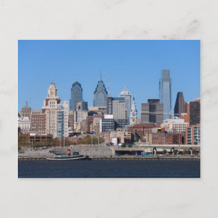 Philadelphia Skyline, Middium Uitzicht Briefkaart