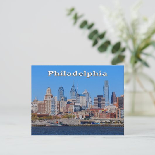 Philadelphia Skyline, Middium Uitzicht II Briefkaa Briefkaart (Staand voorkant)