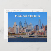Philadelphia Skyline, Middium Uitzicht II Briefkaa Briefkaart (Voorkant / Achterkant)