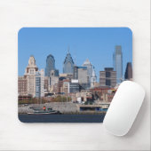 Philadelphia Skyline, Middium Uitzicht Muismat (Met muis)