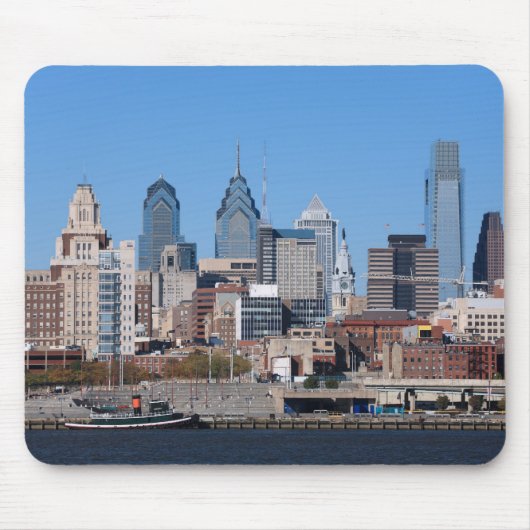 Philadelphia Skyline, Middium Uitzicht Muismat (Voorkant)