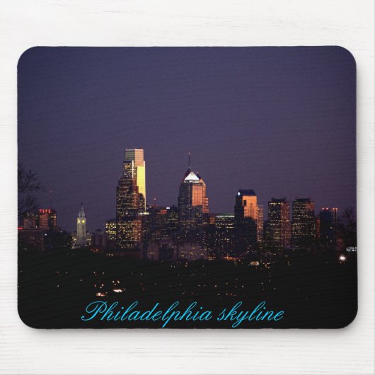 Philadelphia skyline mousepad muismat (Voorkant)