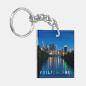 Philadelphia Skyline op het Sleutelhanger Night So (Voorkant Links)