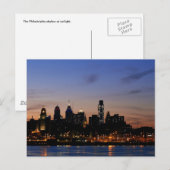 Philadelphia Skyline op Twilight - Revised Briefka Briefkaart (Voorkant / Achterkant)