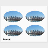 Philadelphia Skyline Ovale Sticker (Vel)