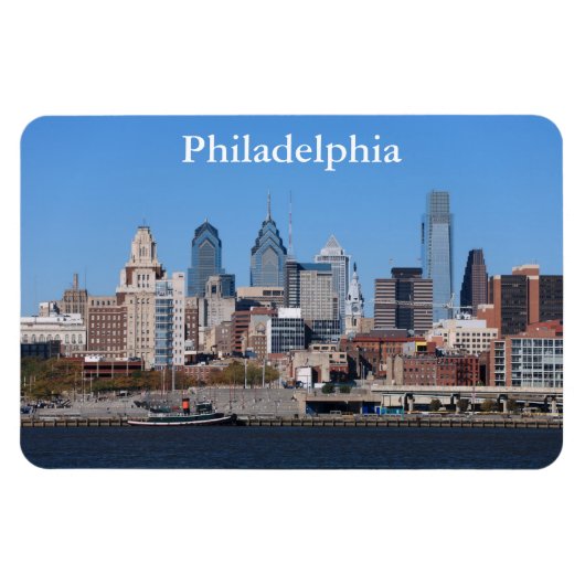 Philadelphia Skyline Premium Magnet Magneet (Horizontaal)