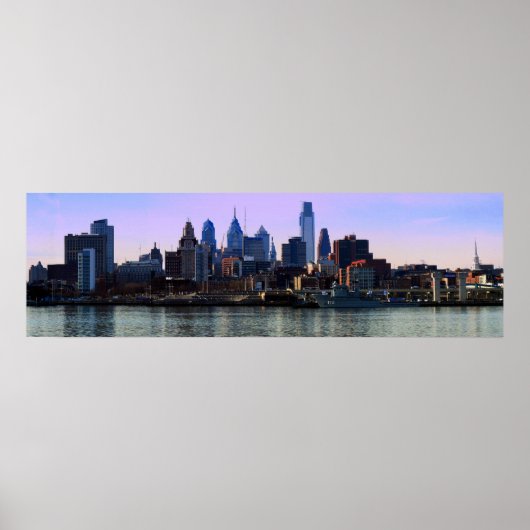 Philadelphia Skyline Print (Voorkant)