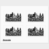 Philadelphia Skyline Rechthoekige Sticker (Vel)