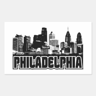 Philadelphia Skyline Rechthoekige Sticker