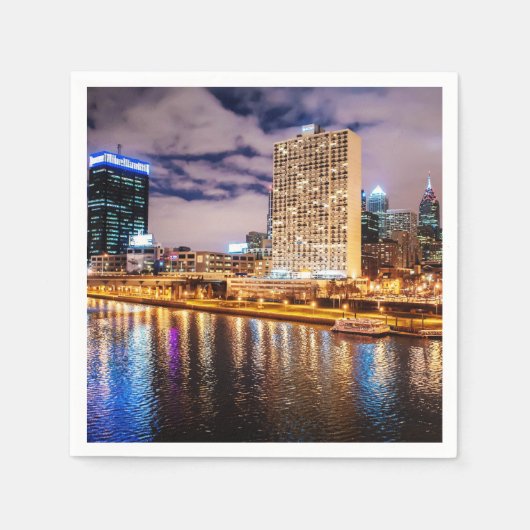 Philadelphia Skyline Servet (Voorkant)