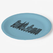 Philadelphia Skyline Silhouette  Papieren Bordje (Gekanteld)