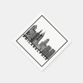 Philadelphia Skyline Silhouette  Servet (Hoek)