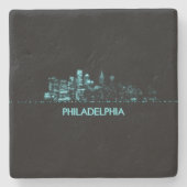 Philadelphia Skyline Stenen Onderzetter (Voorkant)