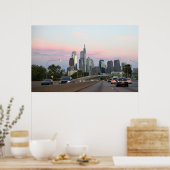 Philadelphia Skyline Sunset Foto Poster (Keuken)