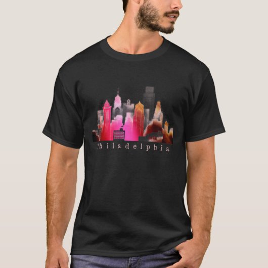 Philadelphia Skyline T-shirt (Voorkant)