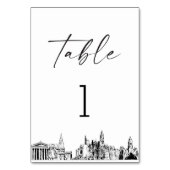 Philadelphia Skyline Tafelnummer 3.5x5 Kaart (Achterkant)